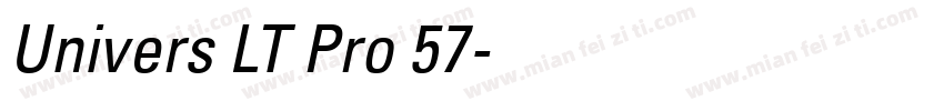 Univers LT Pro 57字体转换